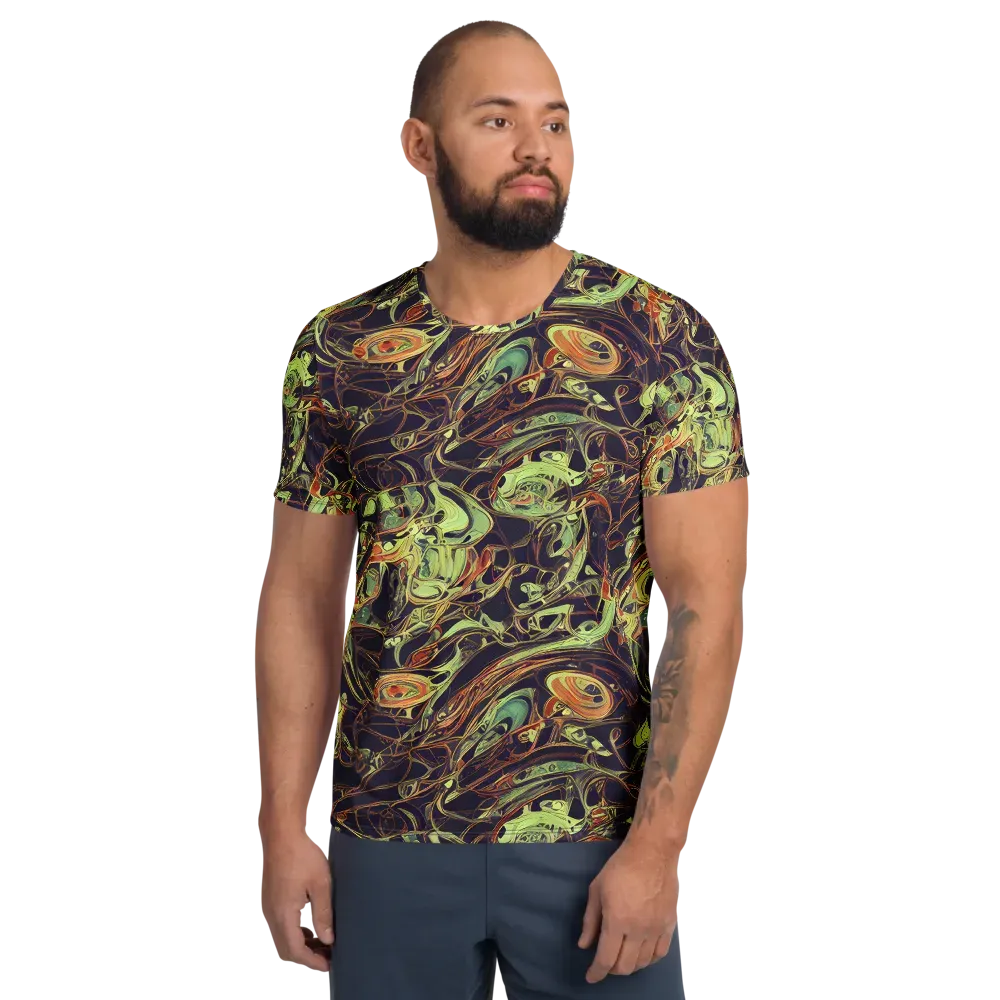 Molten Labyrinth on Men's Athletic T-Shirt — Front