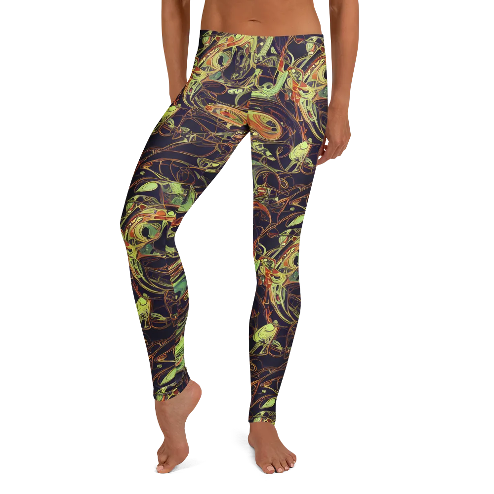 Molten Labyrinth on Leggings — Front