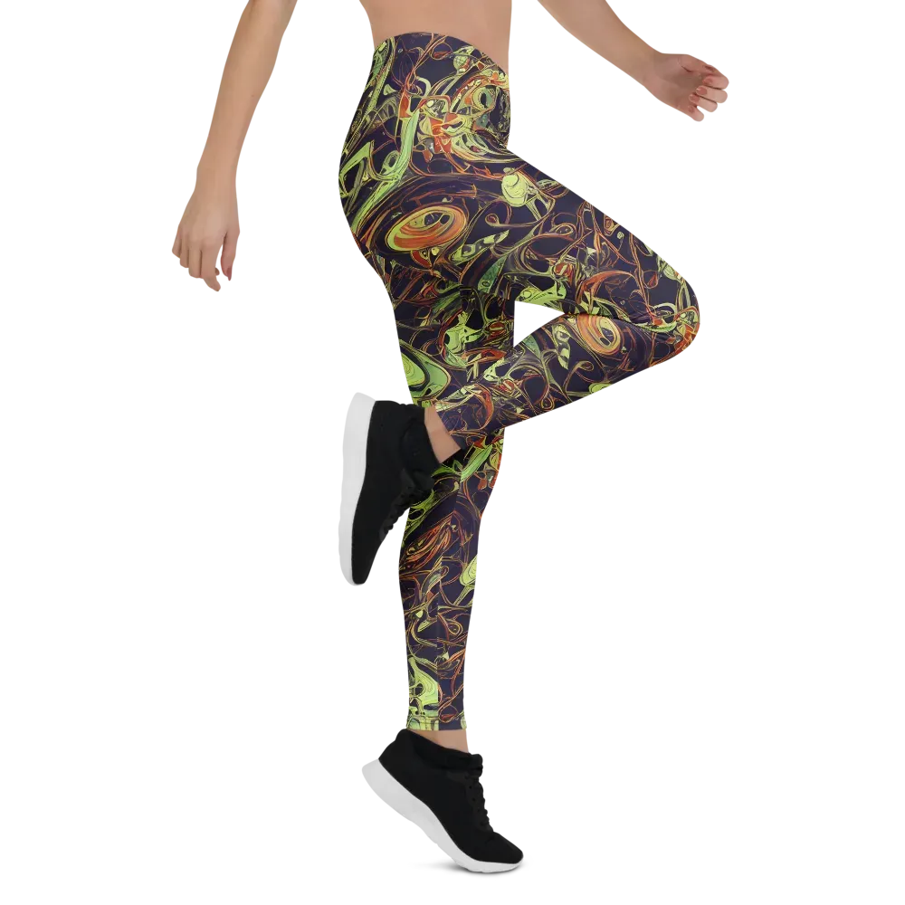 Molten Labyrinth on Leggings — Right