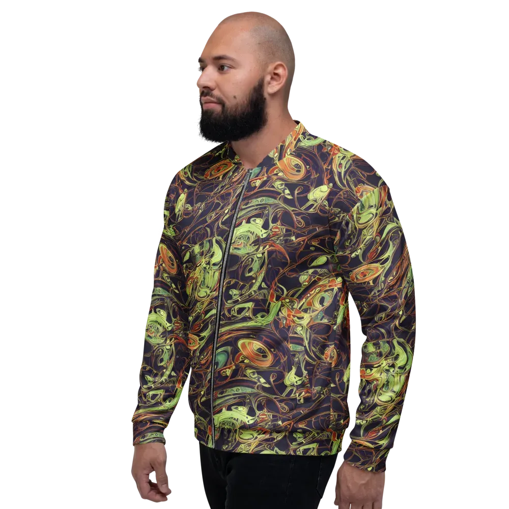 Molten Labyrinth on Bomber Jacket — Left
