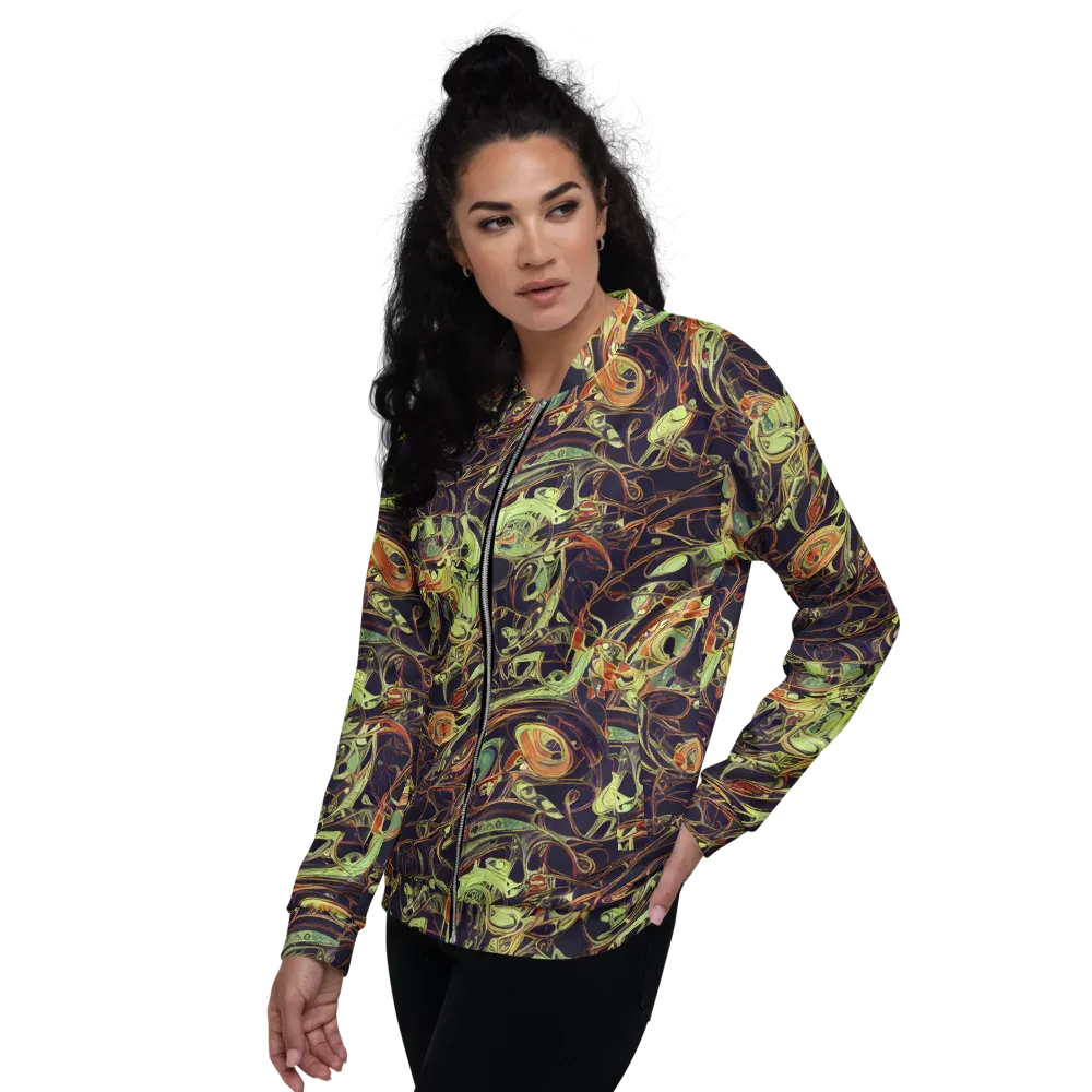 Molten Labyrinth on Bomber Jacket — Left