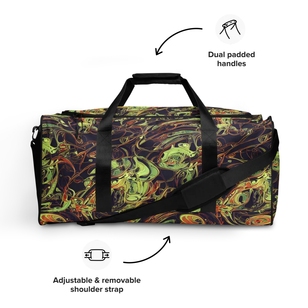Molten Labyrinth on Duffle Bag — Front