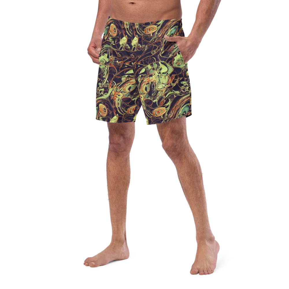 Molten Labyrinth on Swim Trunks — Left Front