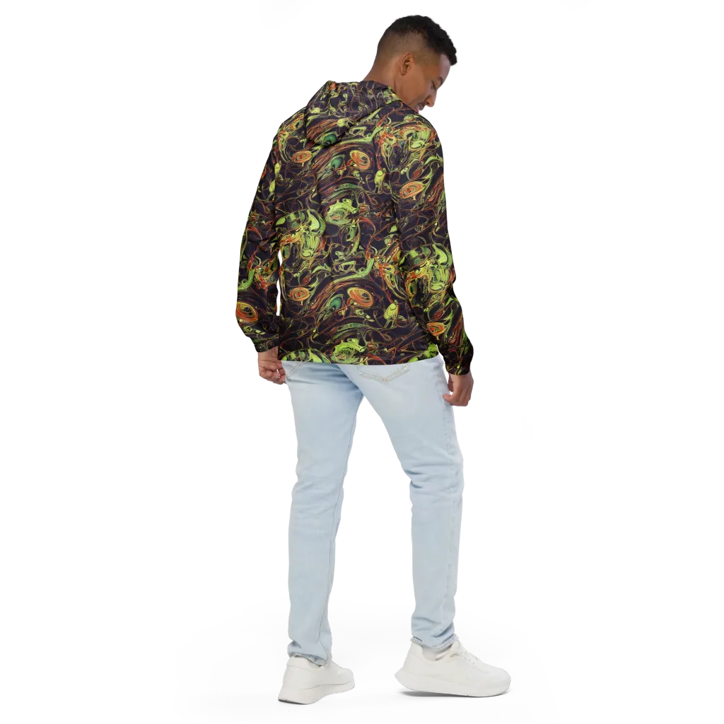 Molten Labyrinth on Men's Windbreaker — Back