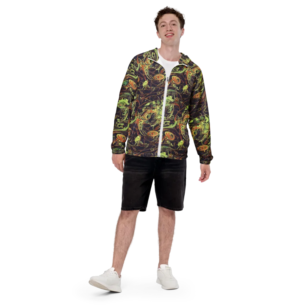 Molten Labyrinth on Men's Windbreaker — Front