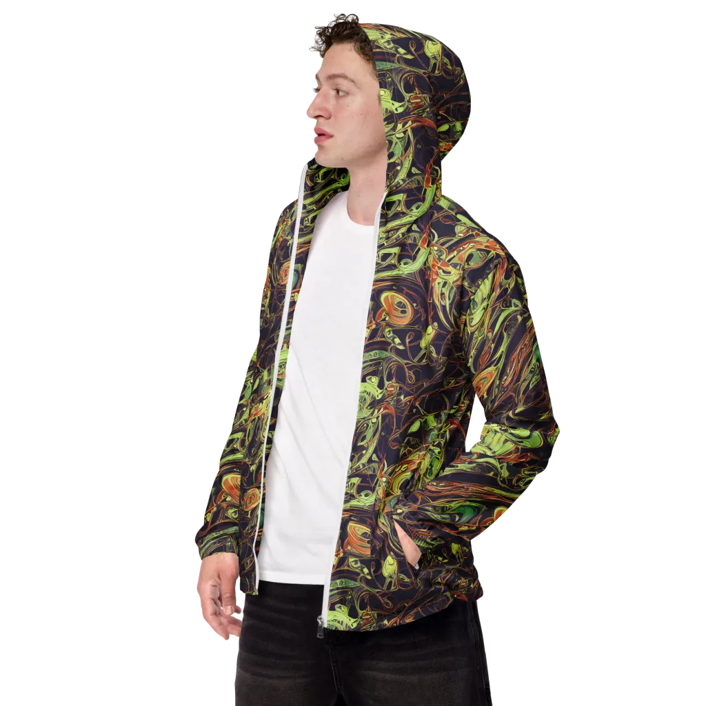 Molten Labyrinth on Men's Windbreaker — Left Front