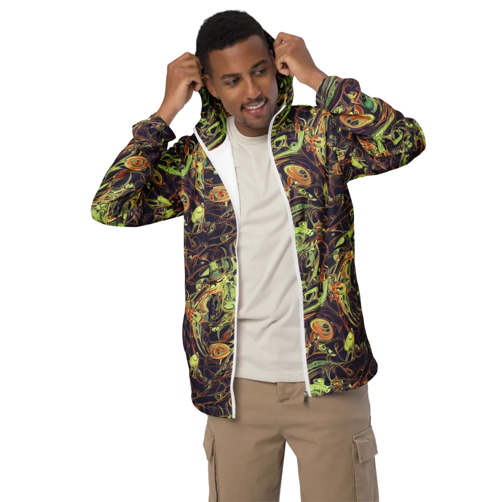 Molten Labyrinth on Men's Windbreaker — Front