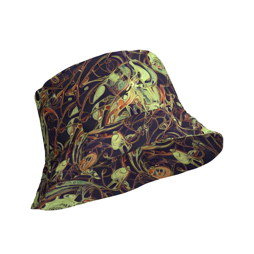 Molten Labyrinth on Reversible Bucket Hat — Product details Outside