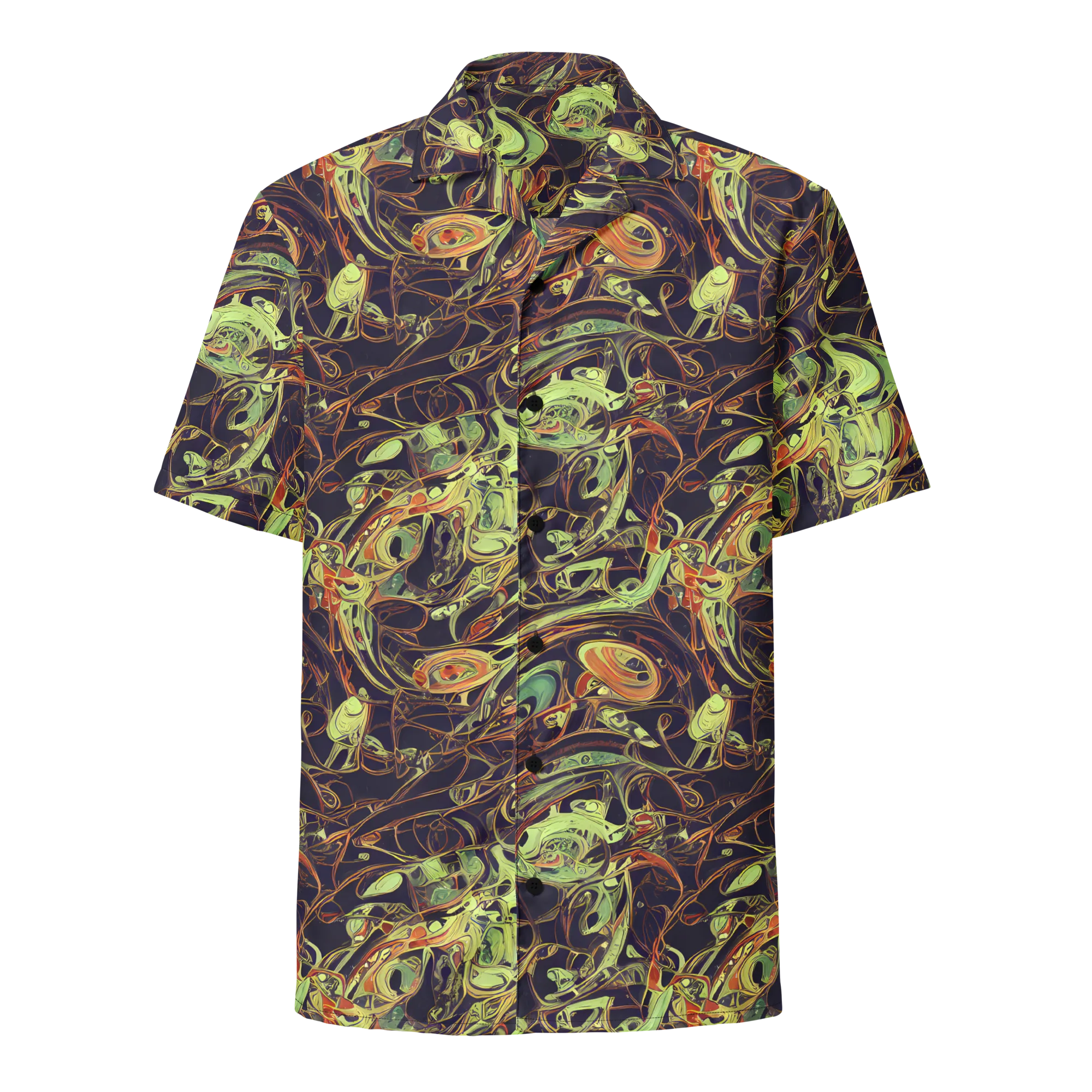 Molten Labyrinth on Button Shirt — Front