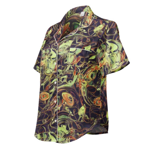 Molten Labyrinth on a Women's Short Sleeve Pajama Top