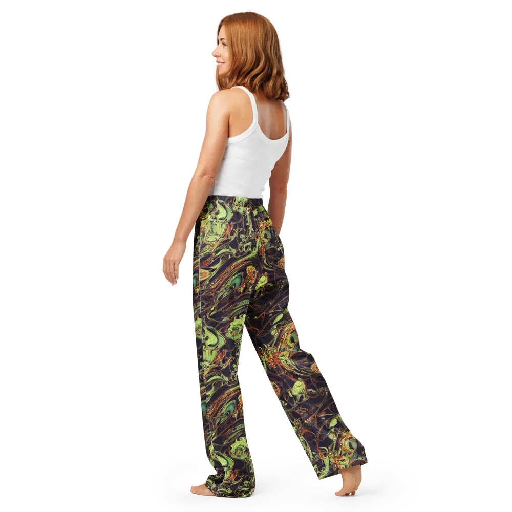 Molten Labyrinth on Women's Pajama Pants — Back