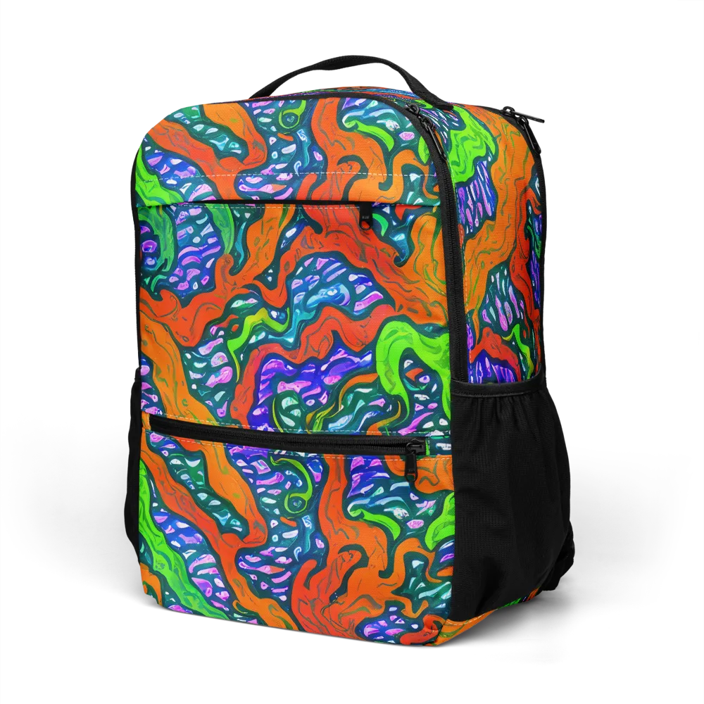 Cyber Tides on Utility Backpack — Left Front