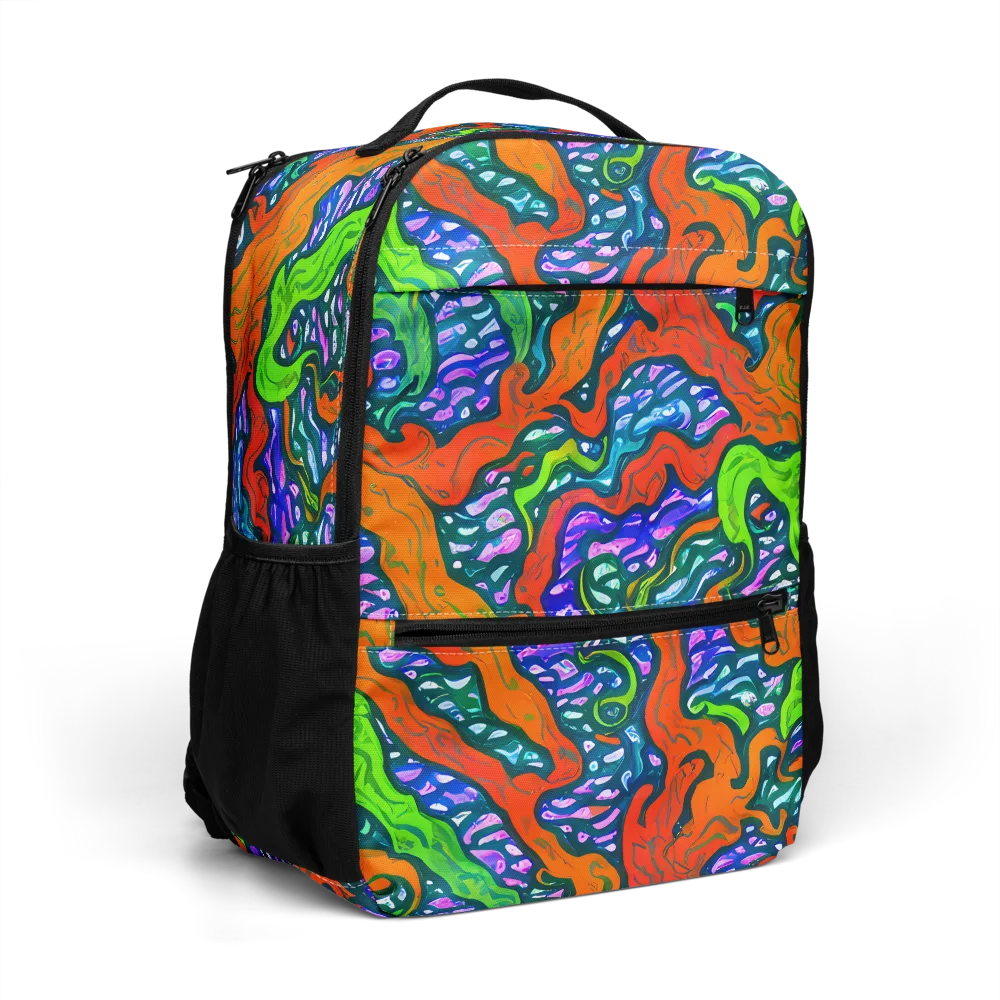 Cyber Tides on Utility Backpack — Right Front