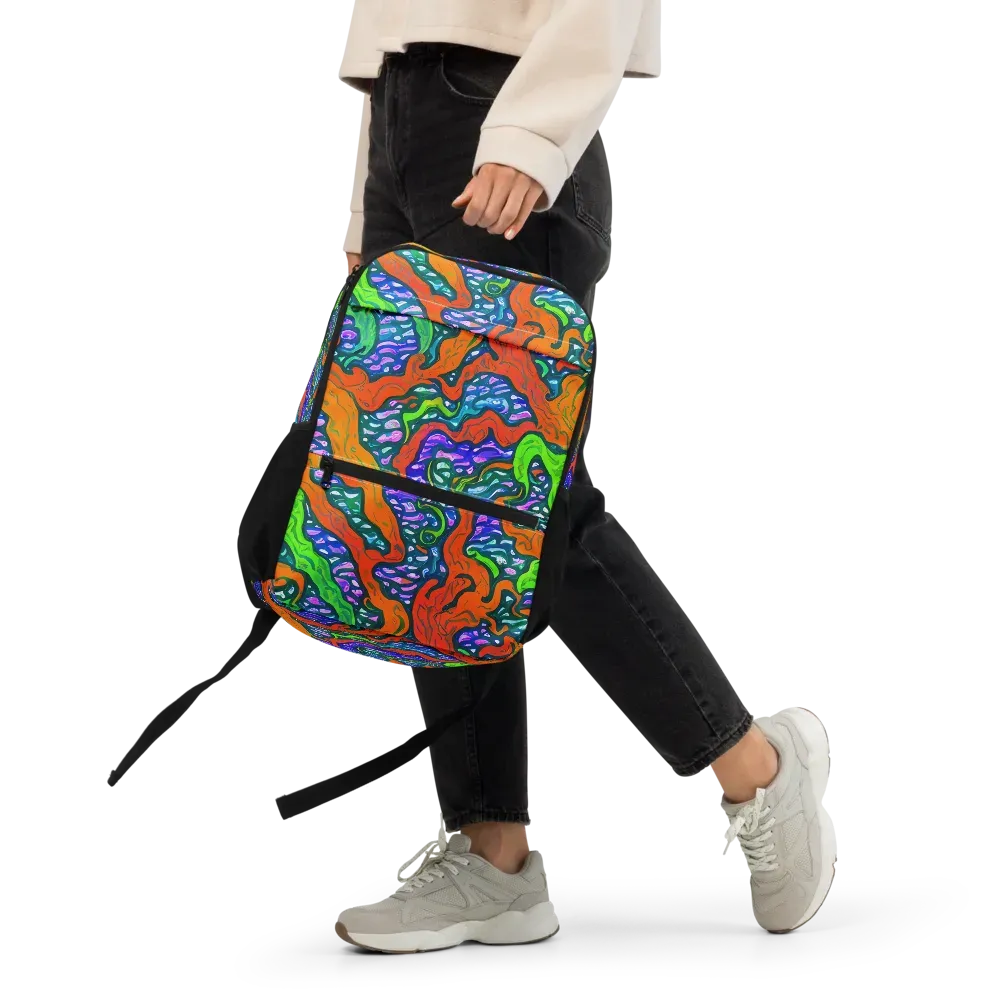 Cyber Tides on Utility Backpack — Front
