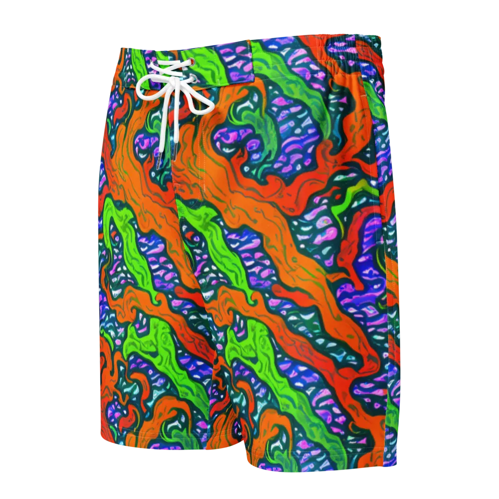 Cyber Tides on Men's Board Shorts — Front