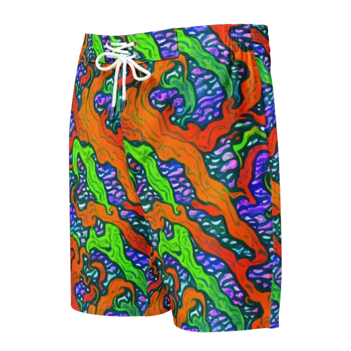 Cyber Tides on a Men's Board Shorts