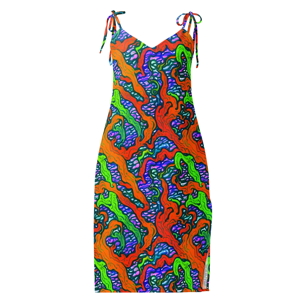 Cyber Tides on Slip Dress — Front