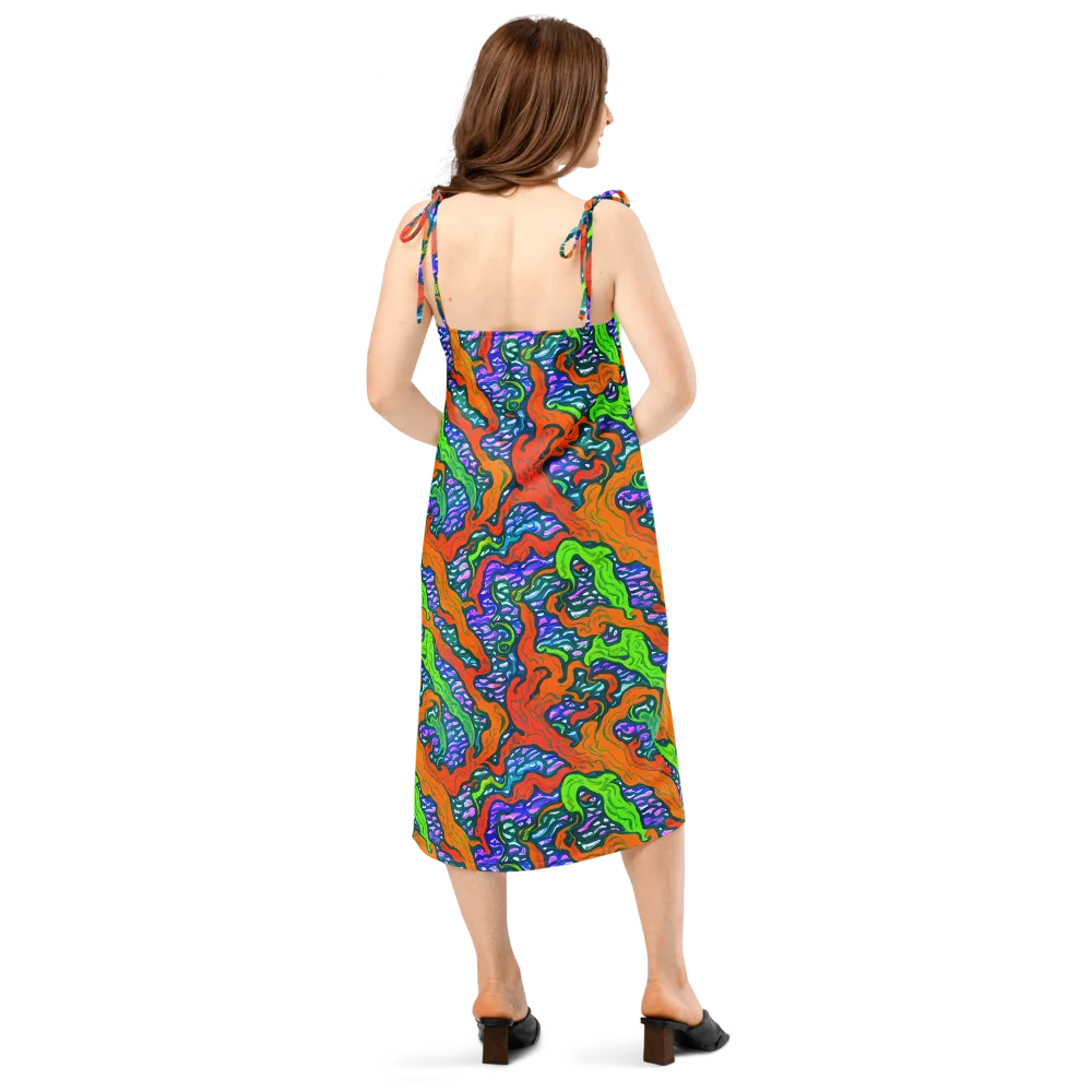 Cyber Tides on Slip Dress — Back