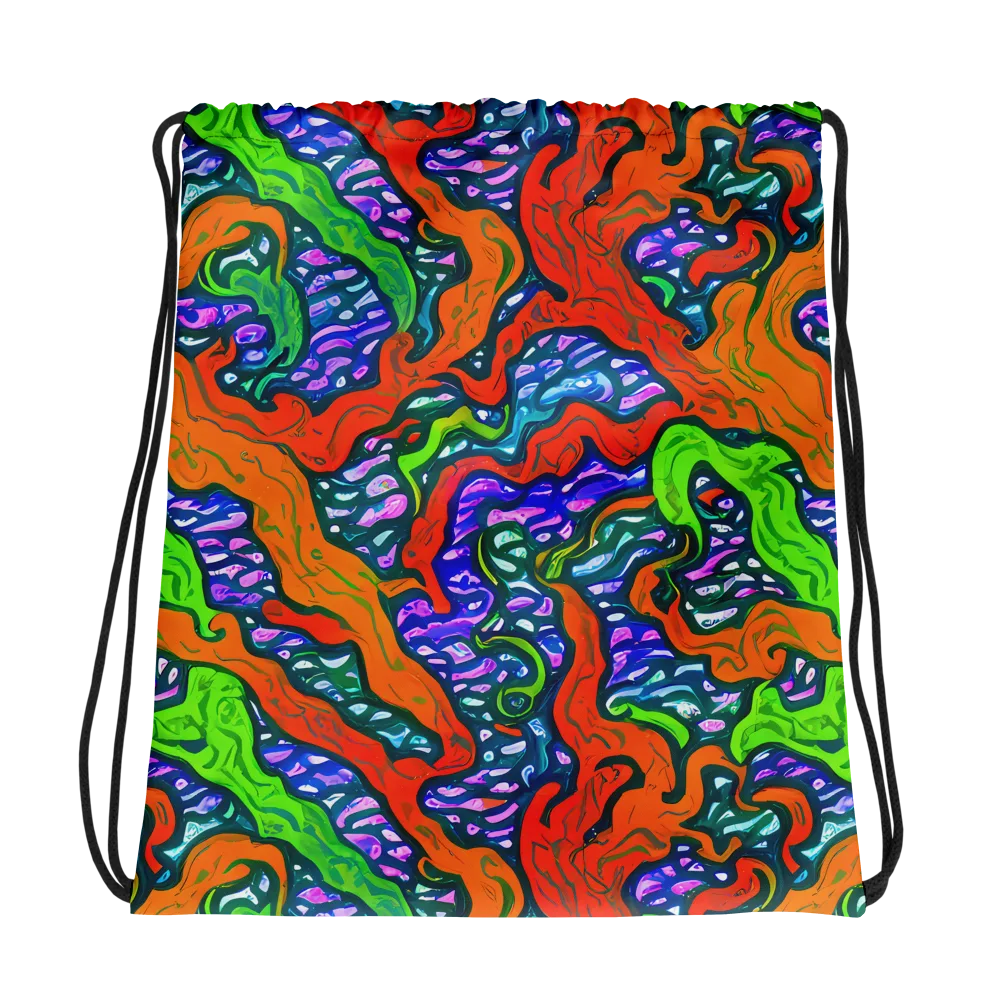 Cyber Tides on Drawstring Bag — Photo