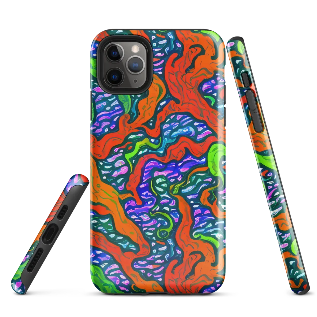 Cyber Tides on Tough Case for iPhone® — Front