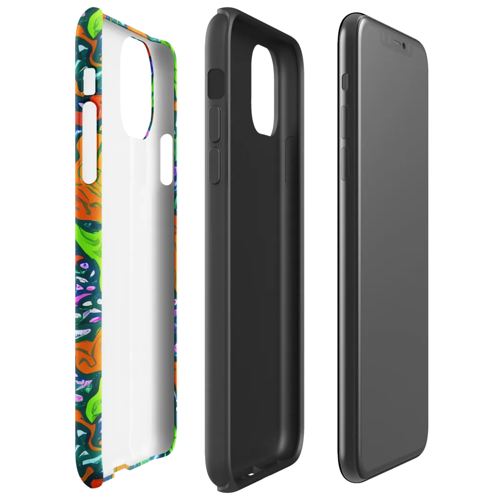 Cyber Tides on Tough Case for iPhone® — Right