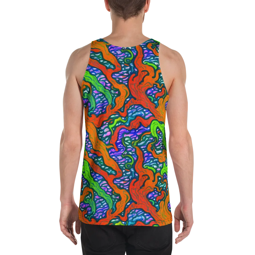 Cyber Tides on Men's Tank Top — Back