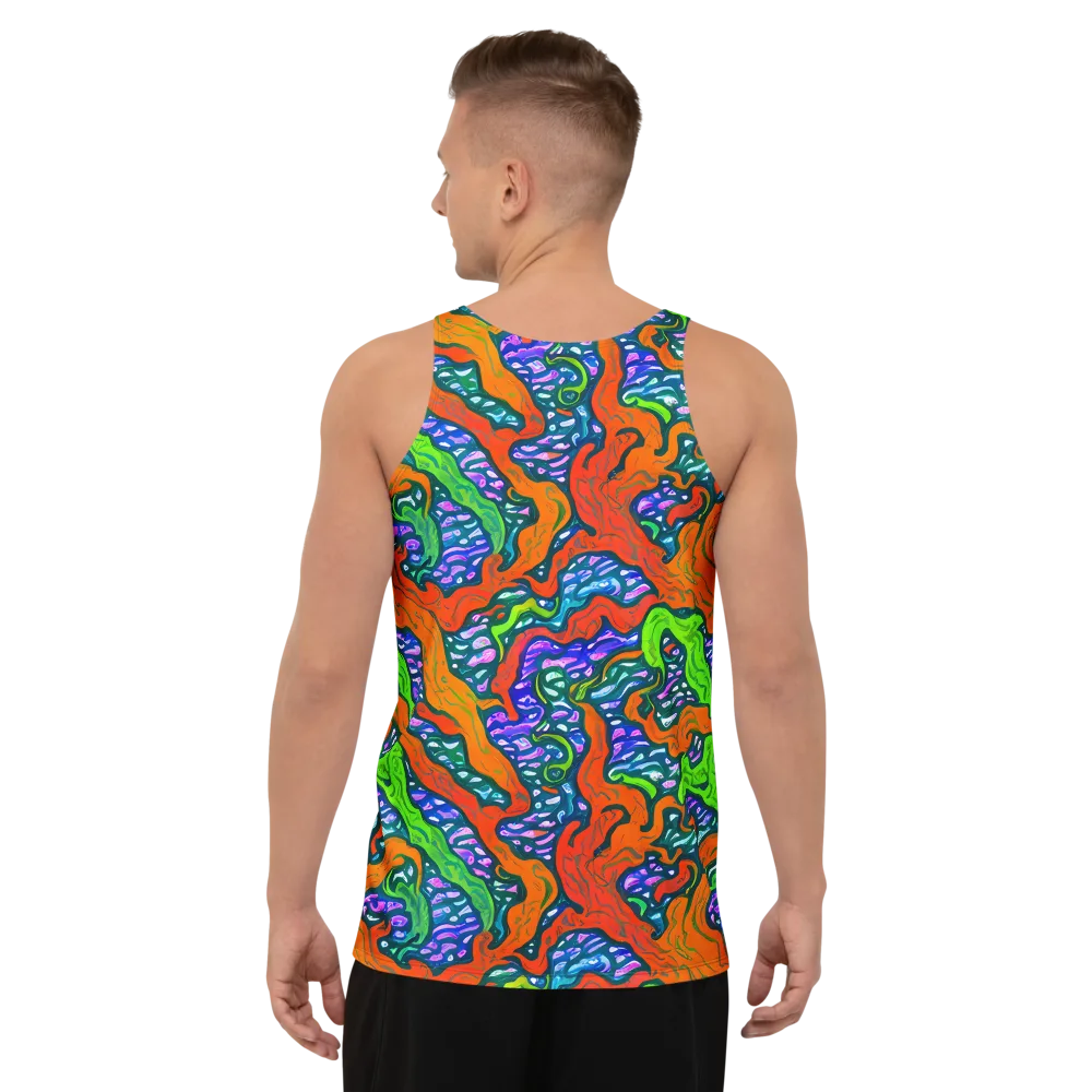 Cyber Tides on Men's Tank Top — Back