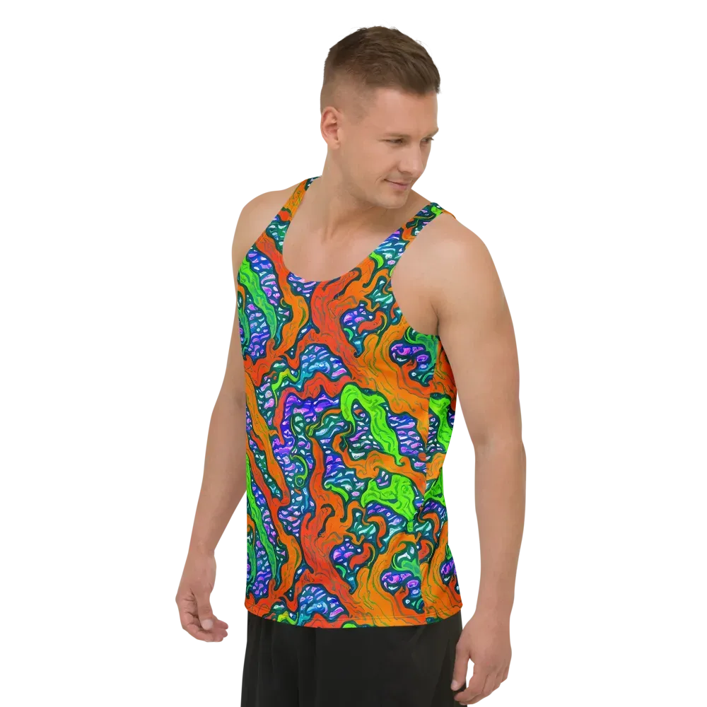 Cyber Tides on Men's Tank Top — Left Front