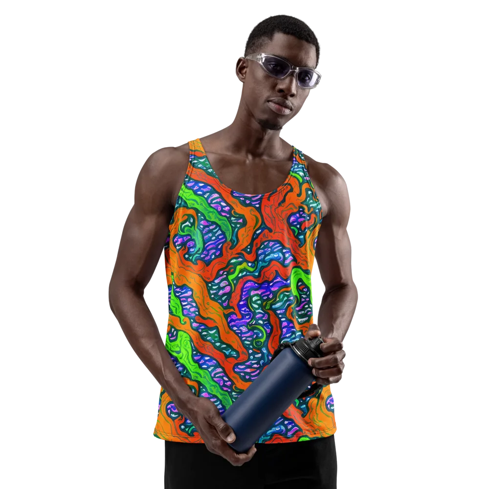Cyber Tides on Men's Tank Top — Front