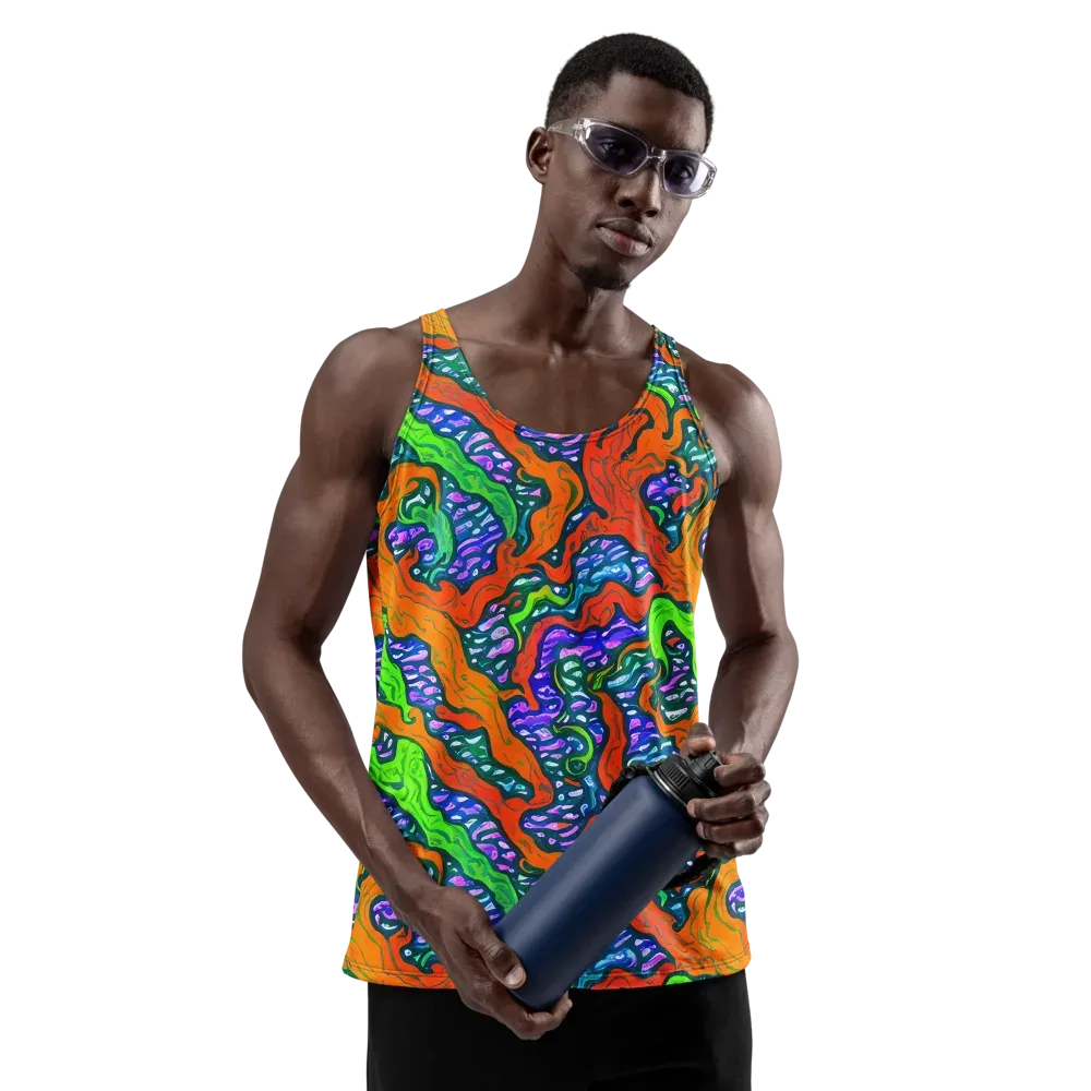 Cyber Tides on Men's Tank Top — Front