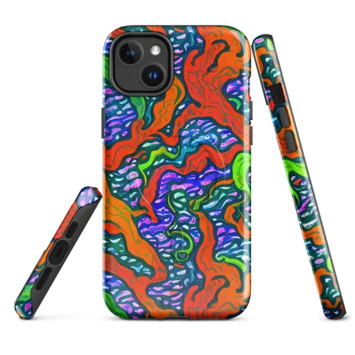 Cyber Tides on a MagSafe Tough Case for iPhone®