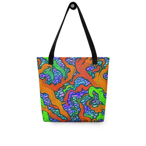 Cyber Tides on a Tote Bag