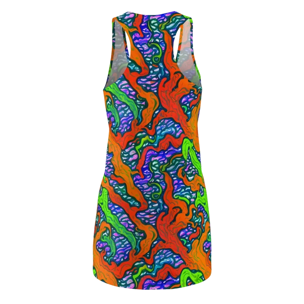 Cyber Tides on Racerback Dress — Back
