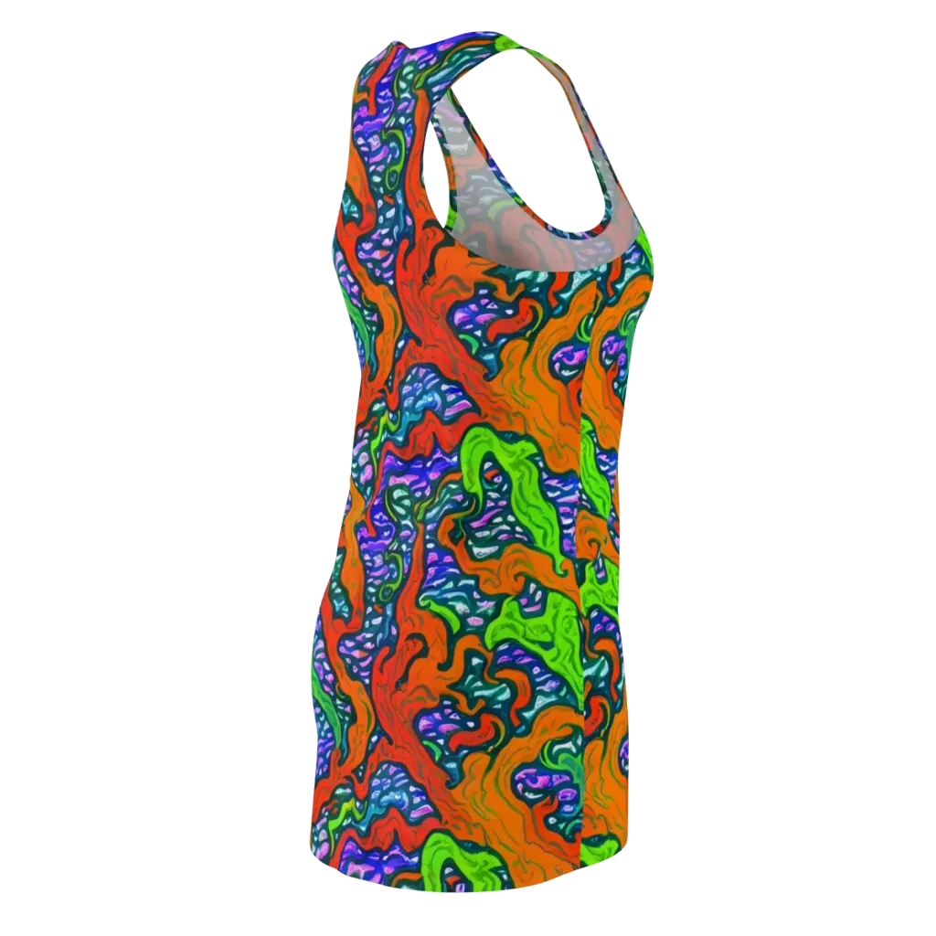 Cyber Tides on Racerback Dress — Back Side