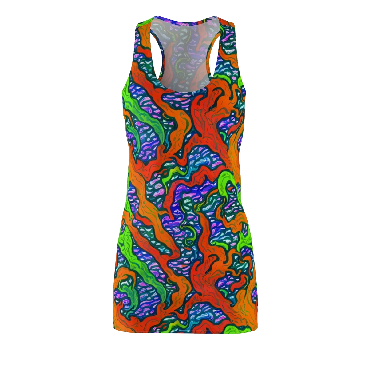 Cyber Tides on Racerback Dress — Front