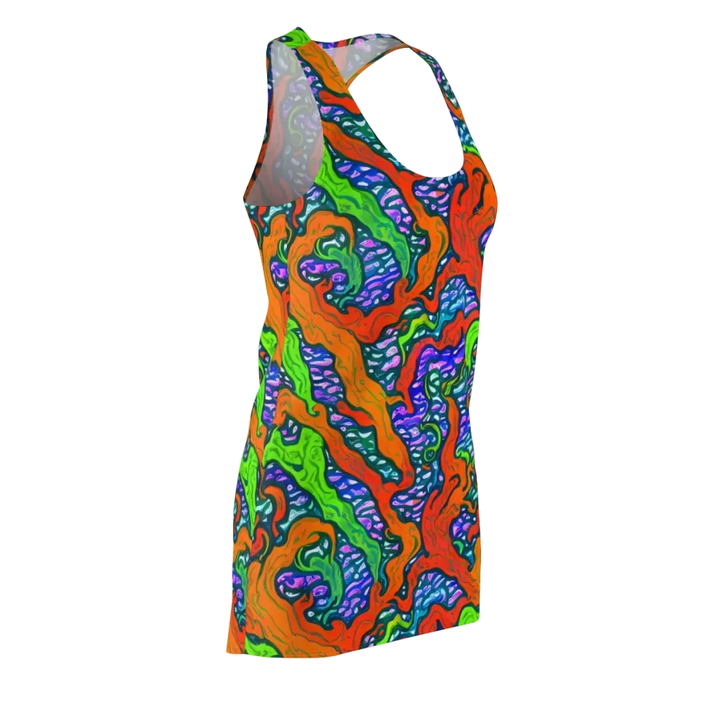 Cyber Tides on Racerback Dress — Front Side