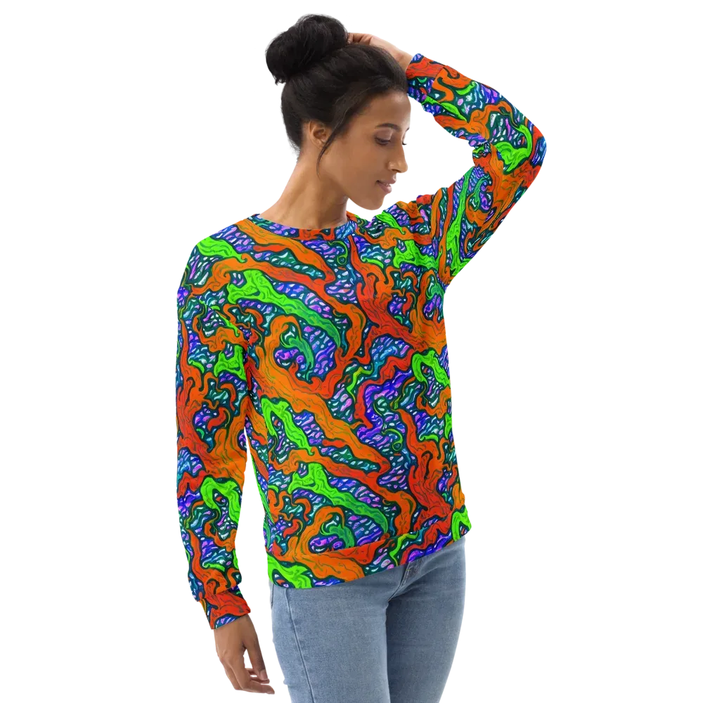 Cyber Tides on Sweatshirt — Right Front