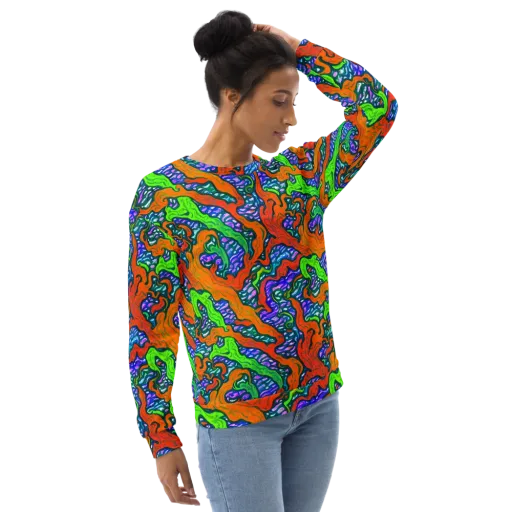 Cyber Tides on a Sweatshirt