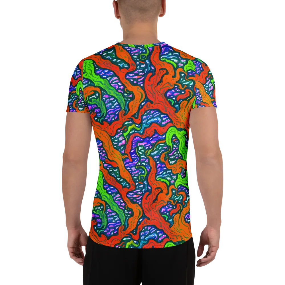 Cyber Tides on Men's Athletic T-Shirt — Back