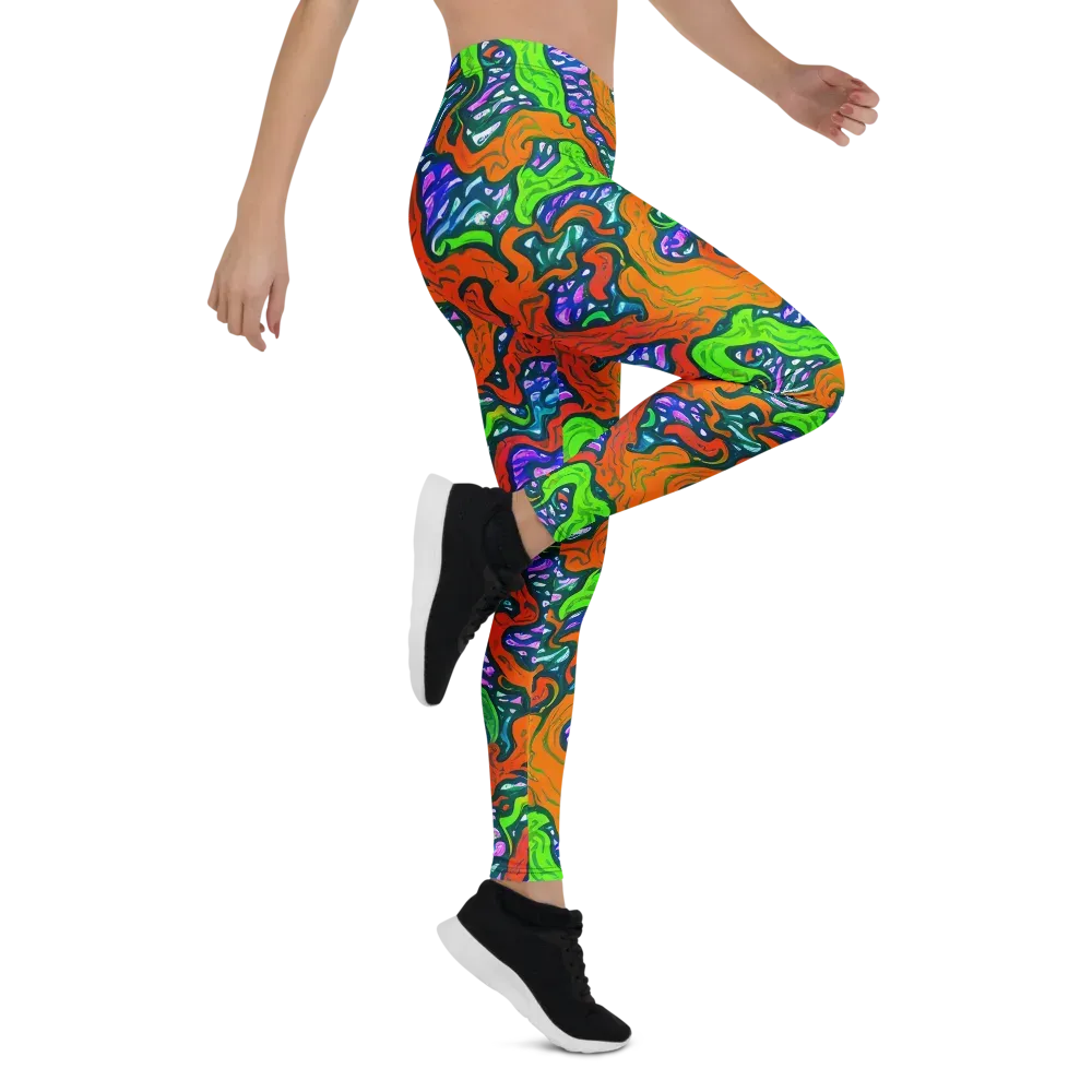 Cyber Tides on Leggings — Right