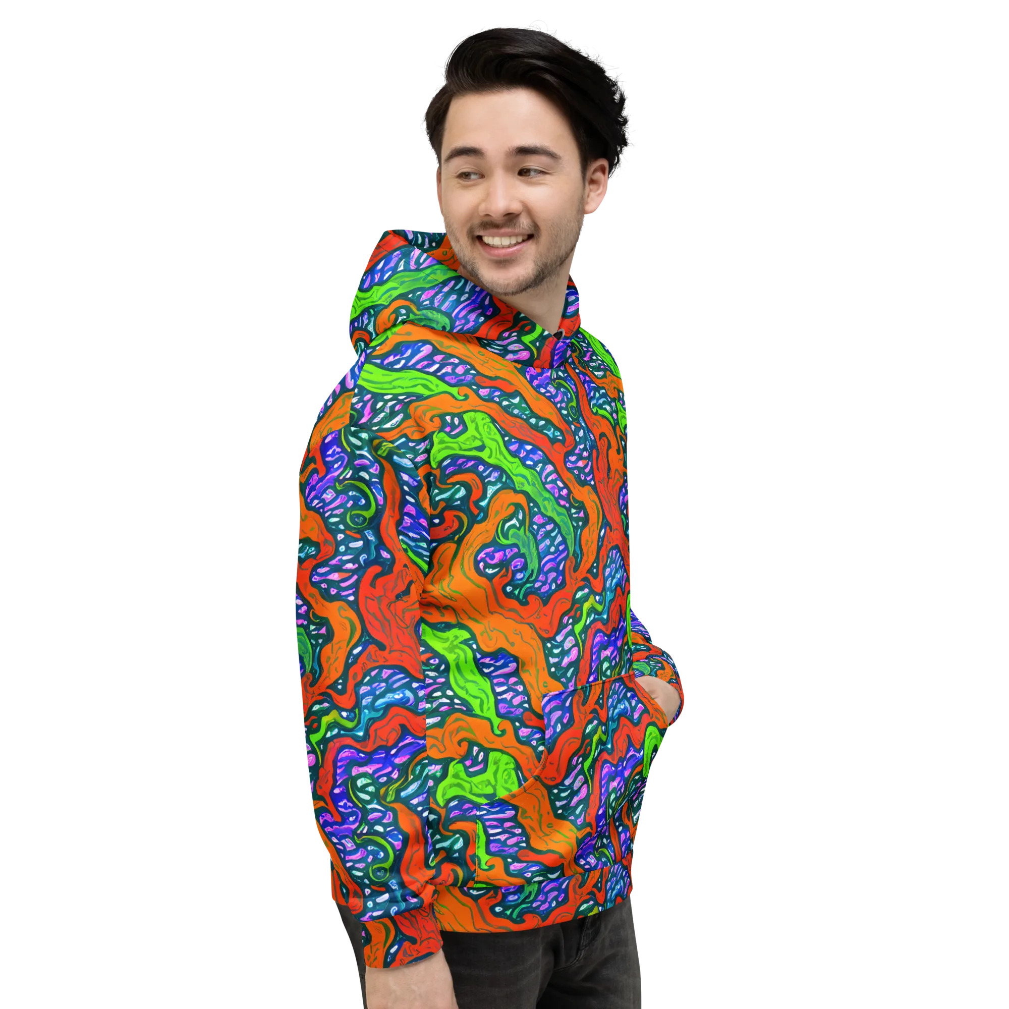 Cyber Tides on Hoodie — Right