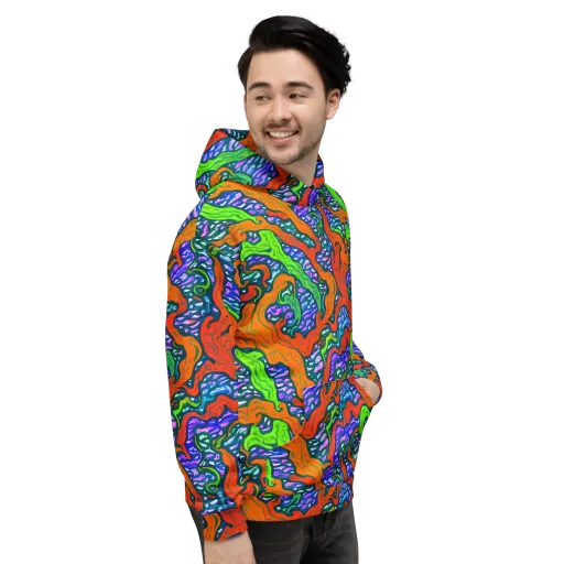Cyber Tides on a Hoodie