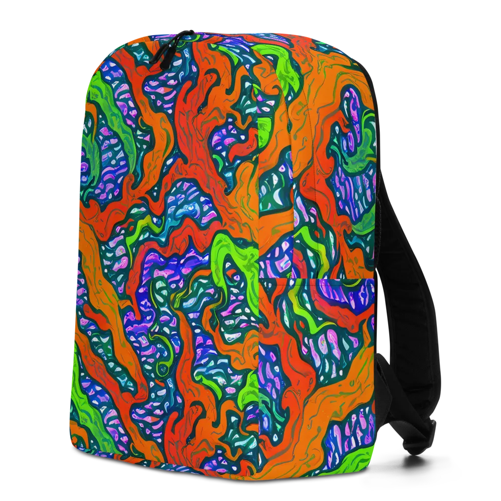 Cyber Tides on Minimalist Backpack — Left
