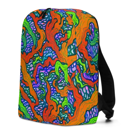 Cyber Tides on a Minimalist Backpack