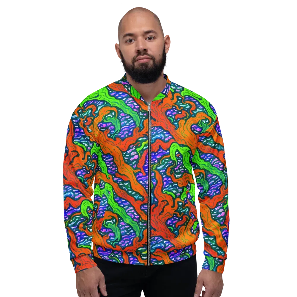 Cyber Tides on Bomber Jacket — Front