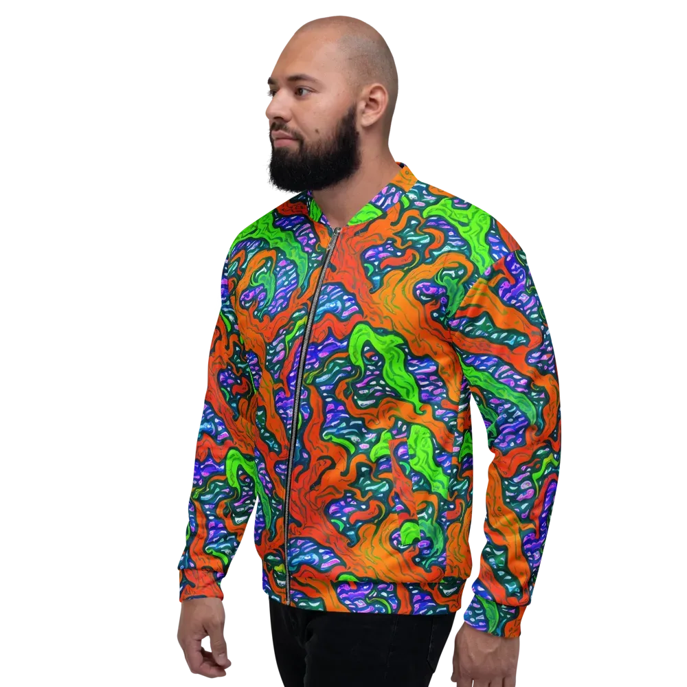 Cyber Tides on Bomber Jacket — Left
