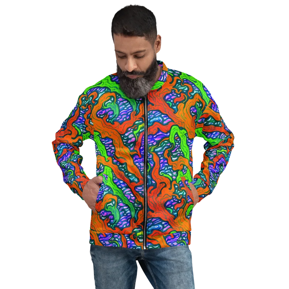 Cyber Tides on Bomber Jacket — Front