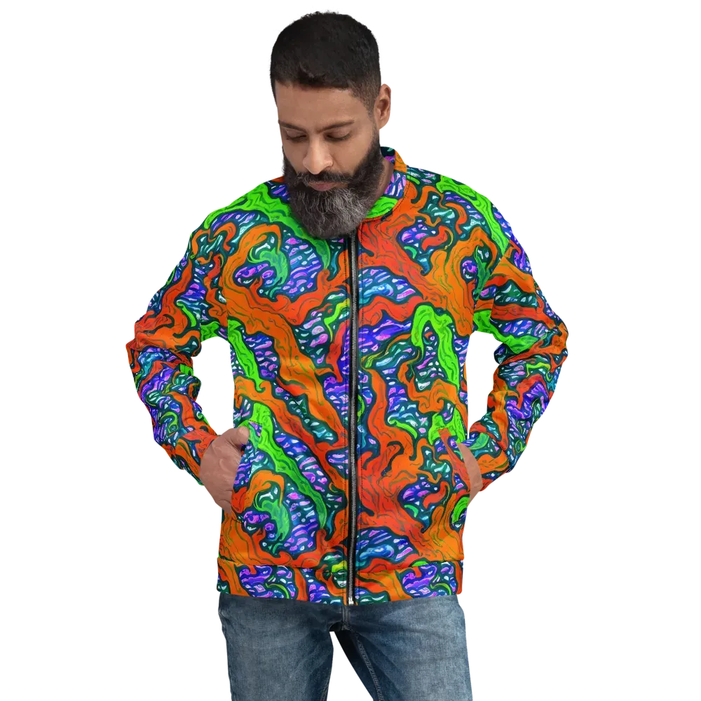 Cyber Tides on Bomber Jacket — Front