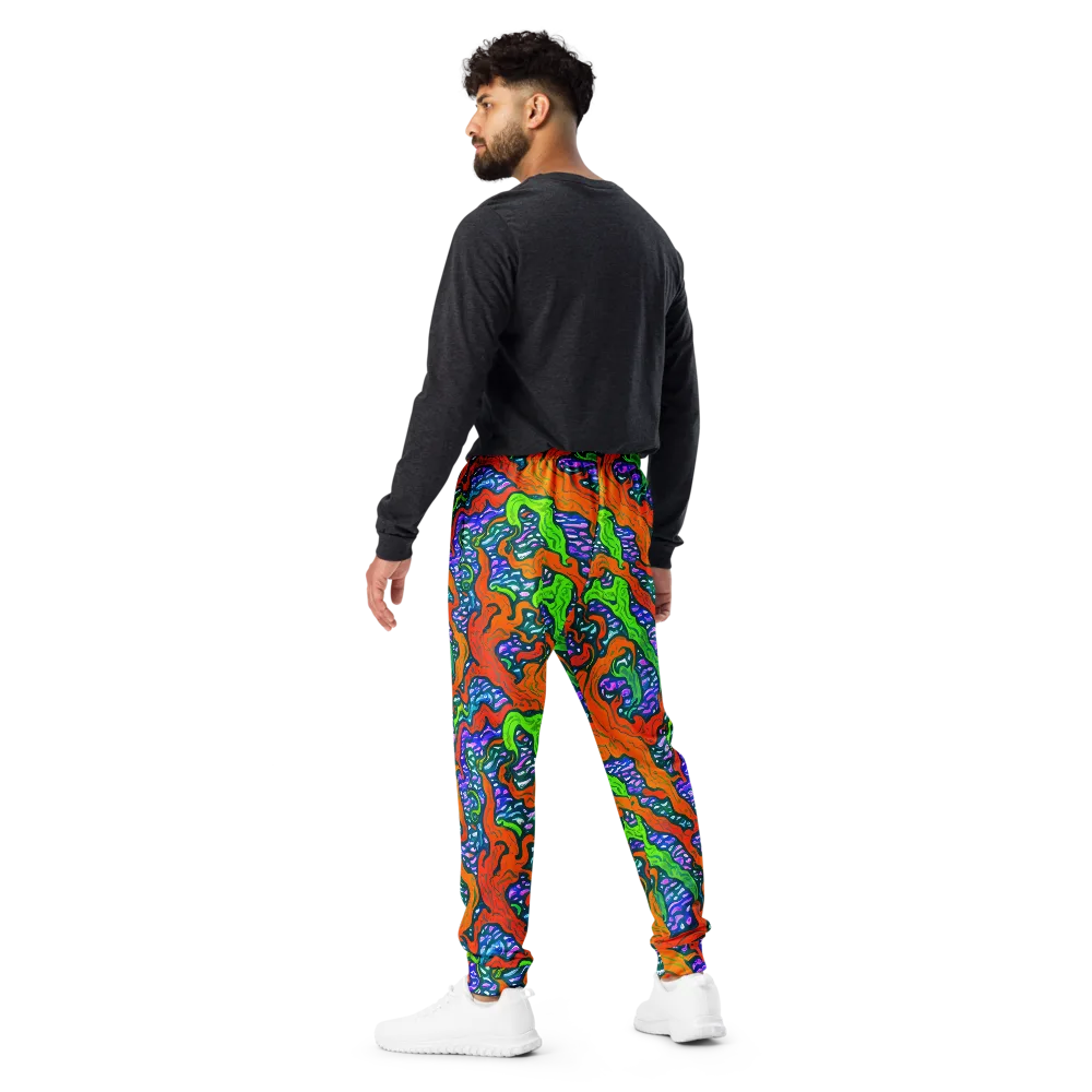 Cyber Tides on Men's Joggers — Back