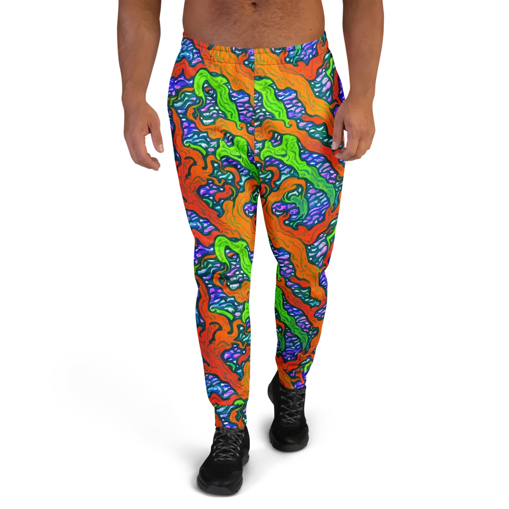 Cyber Tides on Men's Joggers — Front